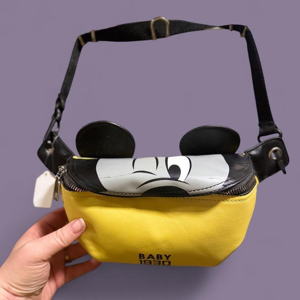 Yellow Mickey Mouse Character Fanny Pack 3D Ears Crossbody Bag Baby 1930